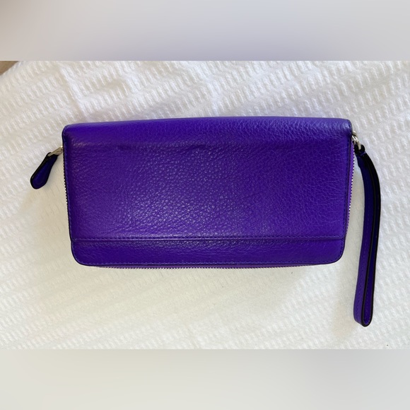 Coach Purple Wristlet Wallet - Picture 2 of 9